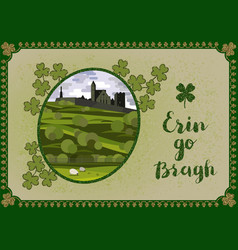 Greeting Card Irish Landscape With Cashel Castle