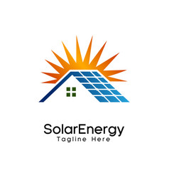 House Solar Energy Logo Renewable Green Energy