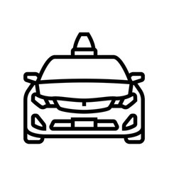 Taxi Transport Vehicle Line Icon