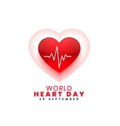 29th Sept World Heart Day Pulse Background