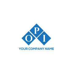 Opi Letter Logo Design On White Background