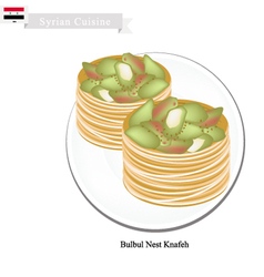 Bulbul Nest Knafeh Or Syrian Cheese Pastry