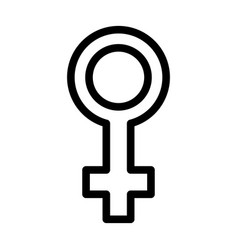 Female Symbol Thick Line Icon For Personal