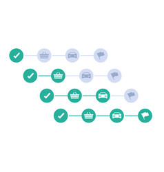 Order Status Bar Online Delivery Process Icons