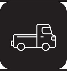 Pick Up Transportation Icon With Black Filled