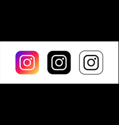 Set Of Social Networking Icons Instagram Web