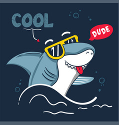 Shark Cool Dude Clip Art