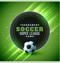 Soccer Tournament League Background With Text