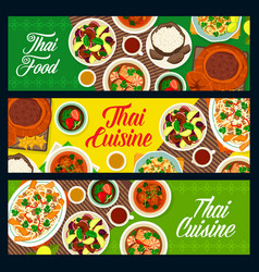 Thai Food Banners Thailand Cuisine Menu Dishes