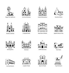 Worlds Historic Monuments Glyph Icons