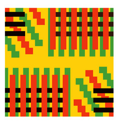 Colored Stripe Kente Composition