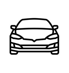 Electric Car Transport Vehicle Line Icon