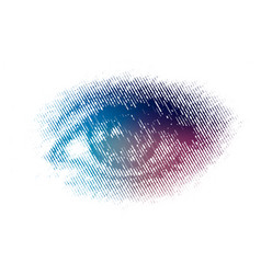 Halftone Effect Realistic Human Eye Dotted