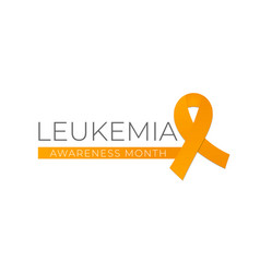 Leukemia Cancer Awareness Month Isolated Logo