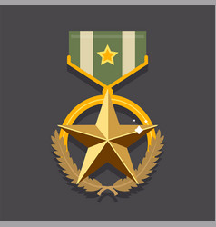 Military Medal Star On A Dark Background