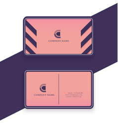 Modern Business Card Template In Color Of The Year