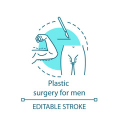 Plastic Surgery For Men Concept Icon