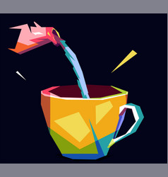 A Cup Of Hot Tea Design Popart