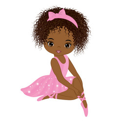 Cute Little African American Ballerina