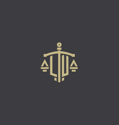 Letter Lu Logo For Law Office And Attorney