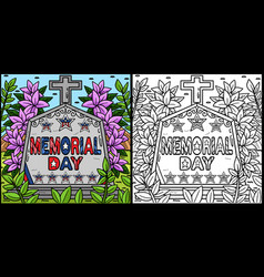 Memorial Day Coloring Page Colored