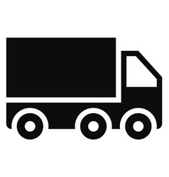 Cargo Truck Icon Black Trailer Shipping Symbol