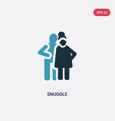 Two Color Snuggle Icon From People Concept