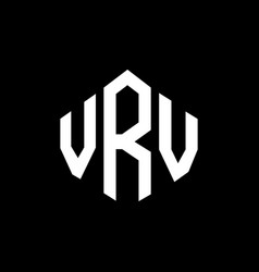 Vrv Letter Logo Design With Polygon Shape