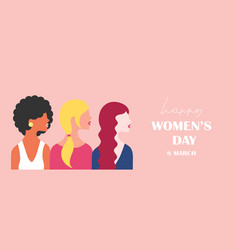 International Womens Day Greeting Banner Women