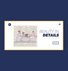 Landing Page For Spa Center With Family Bathing