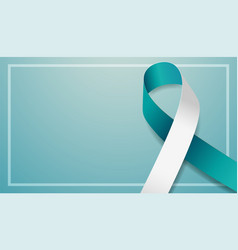 Cervical Cancer Awareness Month Banner With Teal