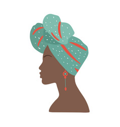 Hand Drawn African Woman In Head Wrap