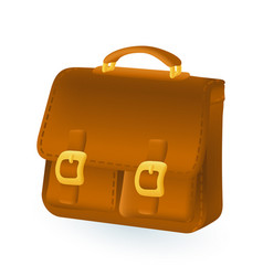 3d Cartoon Style Business Briefcase Icon On White