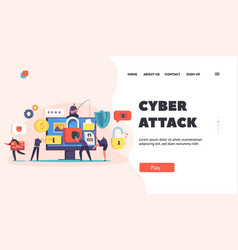 Cyber Attack Landing Page Template Hacker