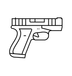 Pistol Weapon War Line Icon