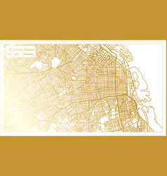 Buenos Aires Argentina City Map In Retro Style