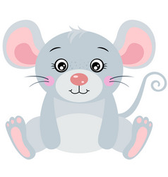 Cute And Friendly Mouse Sitting