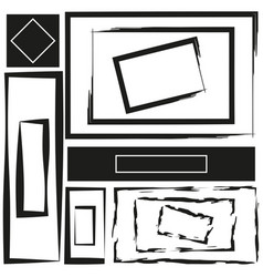 Modern Different Rectangles Line Art Brush