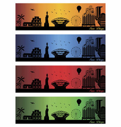 San Diego City In A Four Different Colors