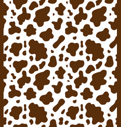 Seamless Pattern Brown Cow Fur Print