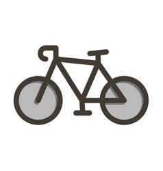 Bicycle Thick Line Filled Colors Icon