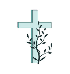 Graphic Easter Cross Clipart Spring Floral