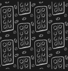 Pills Seamless Pattern On Black Background