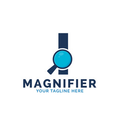 Search Logo Letter I Magnifying Glass Logo Design