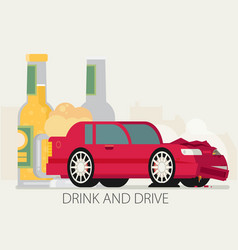 Alcohol Influenced Driving Causes Car Crash