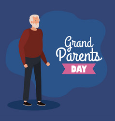 Happy Grand Parents Day With Cute Grandfather