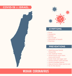 Israel - Asia Country Map Covid-29 Corona Virus