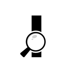 Search Logo Letter I Magnifying Glass Logo Design