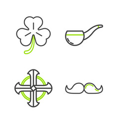 Set Line Mustache Celtic Cross Smoking Pipe