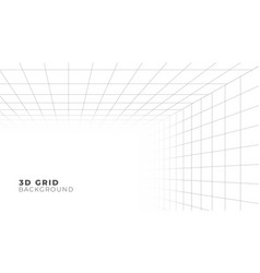 Abstract 3d Grid Indoor Wireframe Design